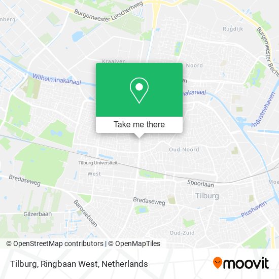 Tilburg, Ringbaan West Karte