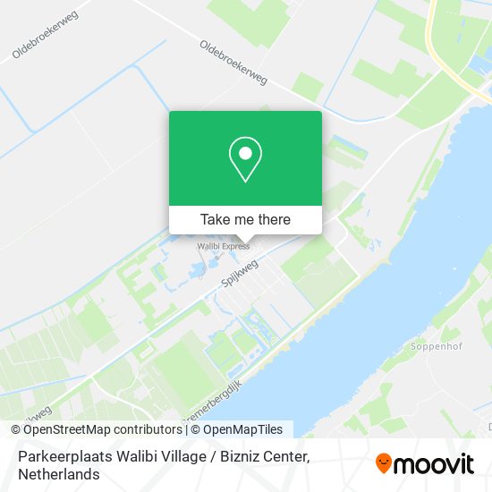 Parkeerplaats Walibi Village / Bizniz Center map