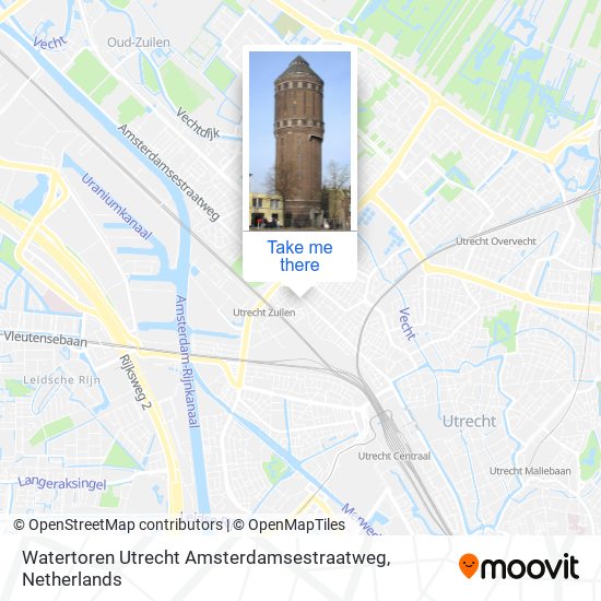 Watertoren Utrecht Amsterdamsestraatweg map