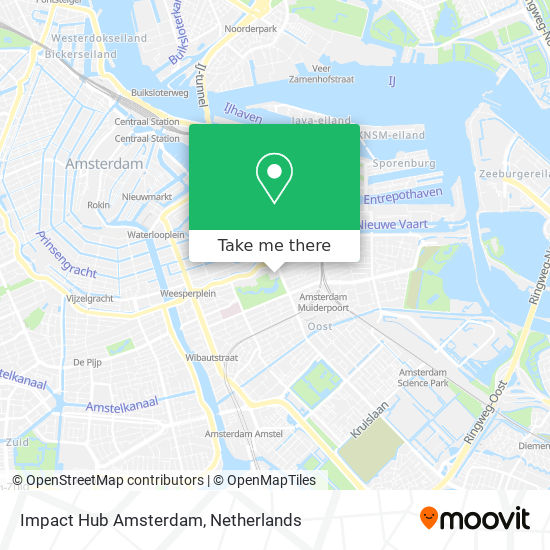 Impact Hub Amsterdam map