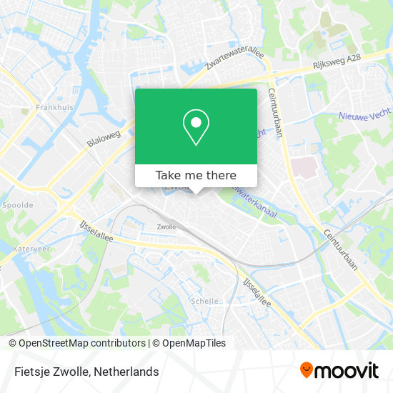 Fietsje Zwolle map