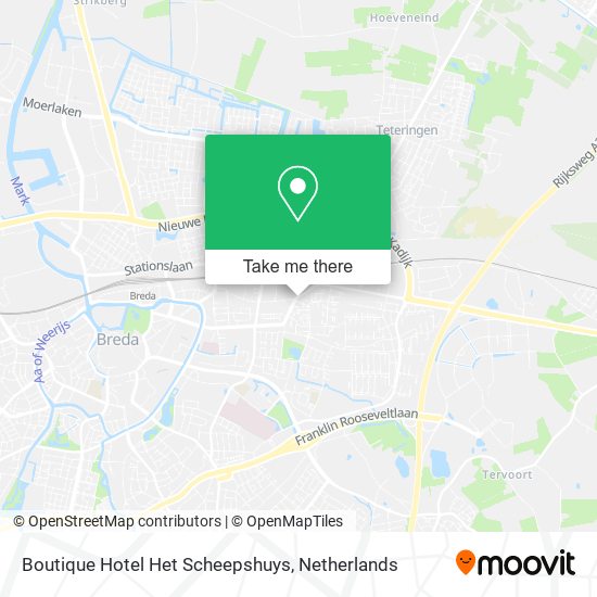 Boutique Hotel Het Scheepshuys map