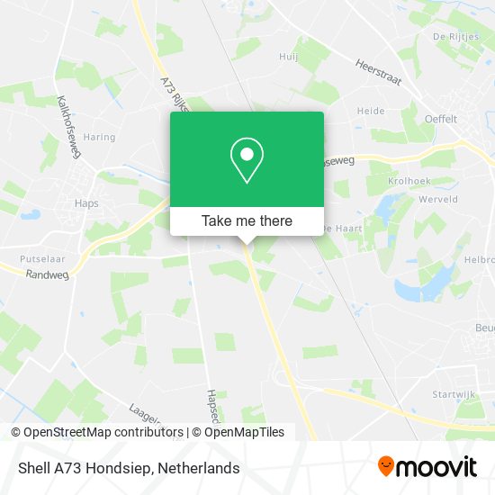 Shell A73 Hondsiep map