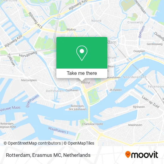 Rotterdam, Erasmus MC map