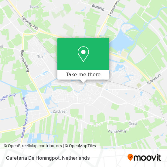 Cafetaria De Honingpot map