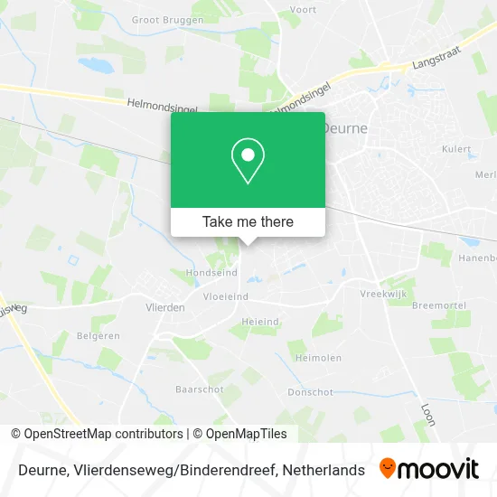 Deurne, Vlierdenseweg / Binderendreef Karte