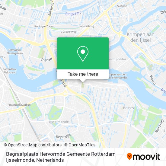 Begraafplaats Hervormde Gemeente Rotterdam Ijsselmonde Karte