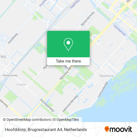 Hoofddorp, Brugrestaurant A4 map