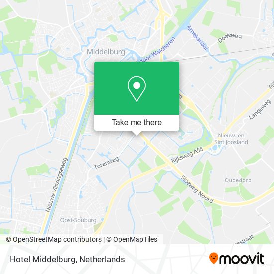Hotel Middelburg map