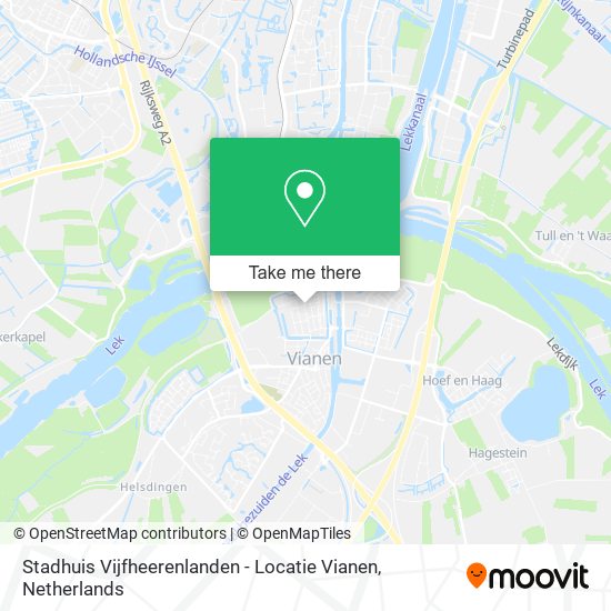 Stadhuis Vijfheerenlanden - Locatie Vianen map