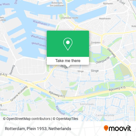 Rotterdam, Plein 1953 map