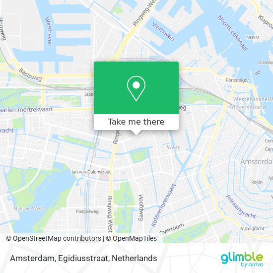 Amsterdam, Egidiusstraat Karte
