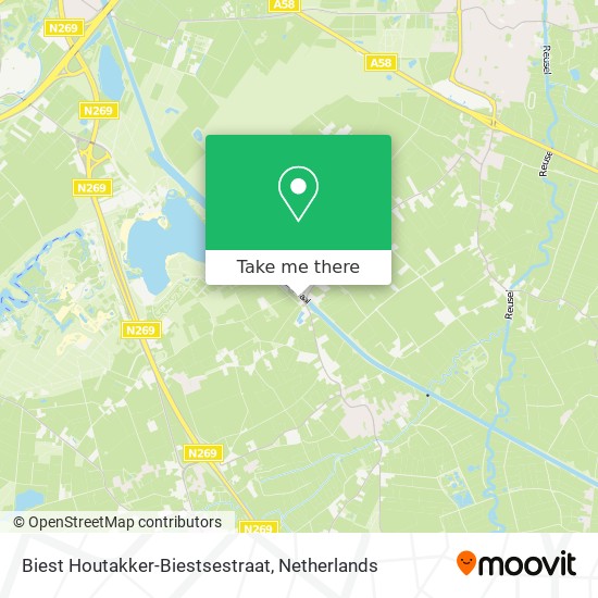 Biest Houtakker-Biestsestraat map