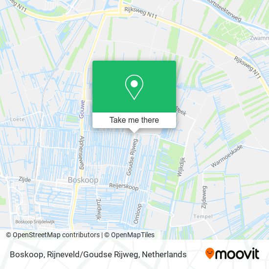 Boskoop, Rijneveld / Goudse Rijweg Karte