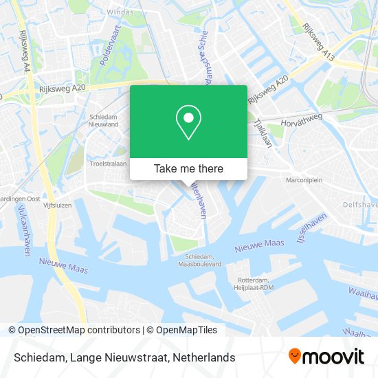 Schiedam, Lange Nieuwstraat map