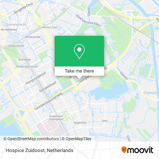 Hospice Zuidoost map