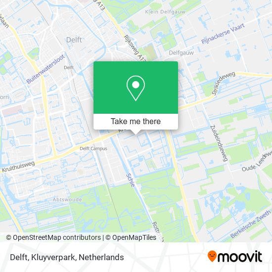 Delft, Kluyverpark Karte