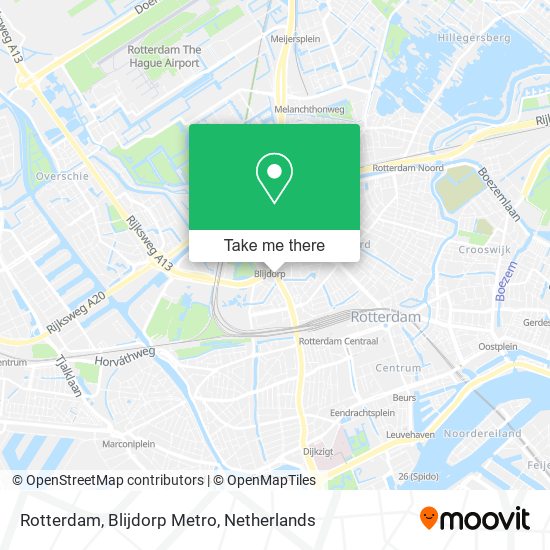 Rotterdam, Blijdorp Metro Karte