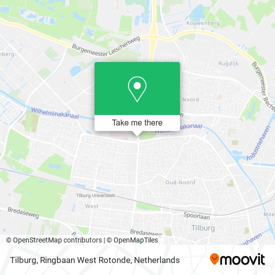 Tilburg, Ringbaan West Rotonde Karte