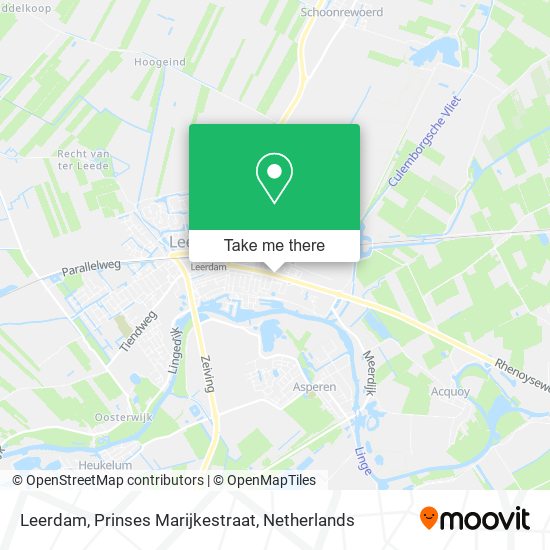 Leerdam, Prinses Marijkestraat Karte