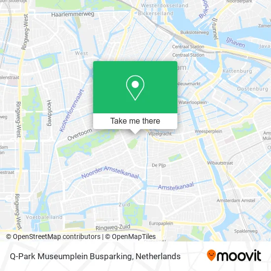 Q-Park Museumplein Busparking map