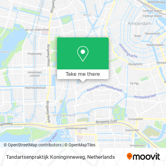 Tandartsenpraktijk Koninginneweg map