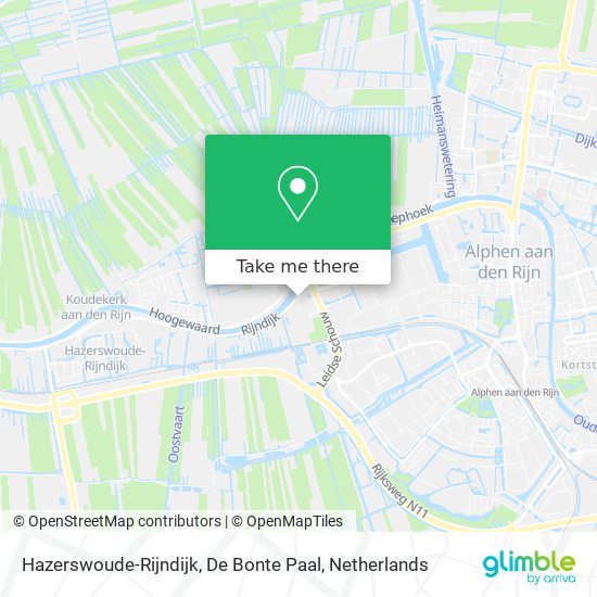 Hazerswoude-Rijndijk, De Bonte Paal map