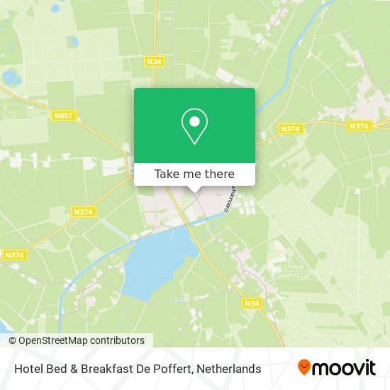 Hotel Bed & Breakfast De Poffert Karte