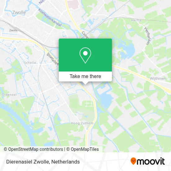 Dierenasiel Zwolle map
