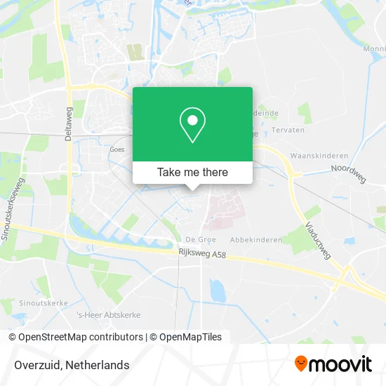 Overzuid map