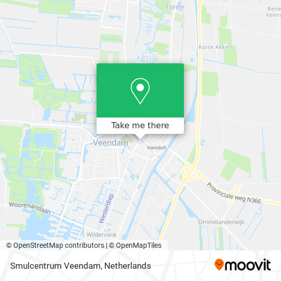 Smulcentrum Veendam map
