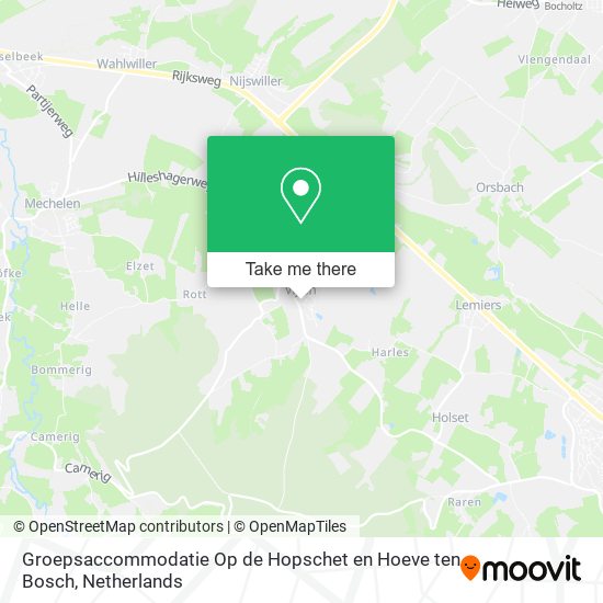 Groepsaccommodatie Op de Hopschet en Hoeve ten Bosch map