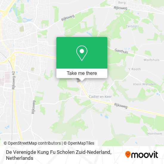 De Verenigde Kung Fu Scholen Zuid-Nederland map
