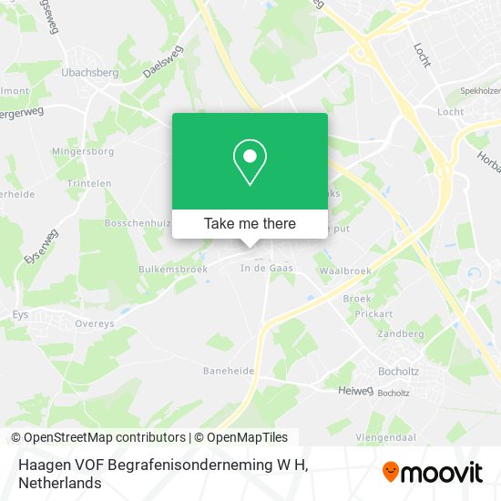 Haagen VOF Begrafenisonderneming W H Karte