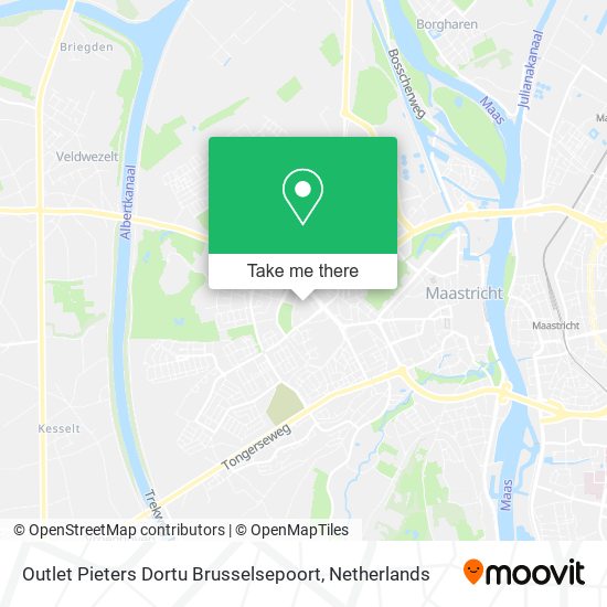 Outlet Pieters Dortu Brusselsepoort map