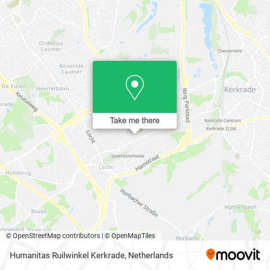 Humanitas Ruilwinkel Kerkrade map