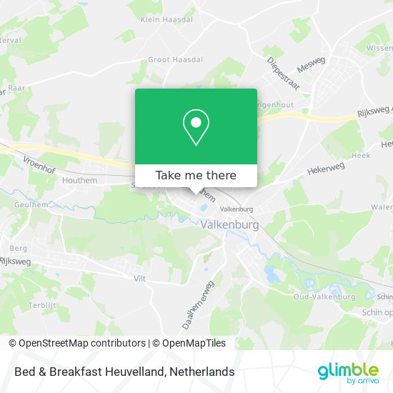 Bed & Breakfast Heuvelland Karte