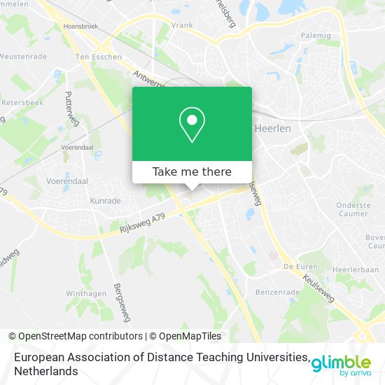 European Association of Distance Teaching Universities map