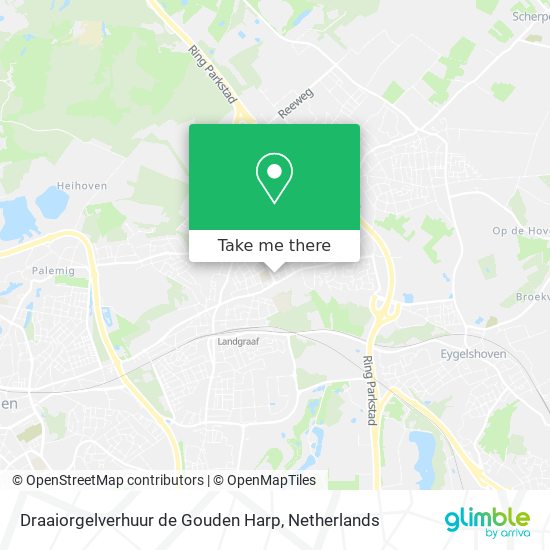 Draaiorgelverhuur de Gouden Harp map