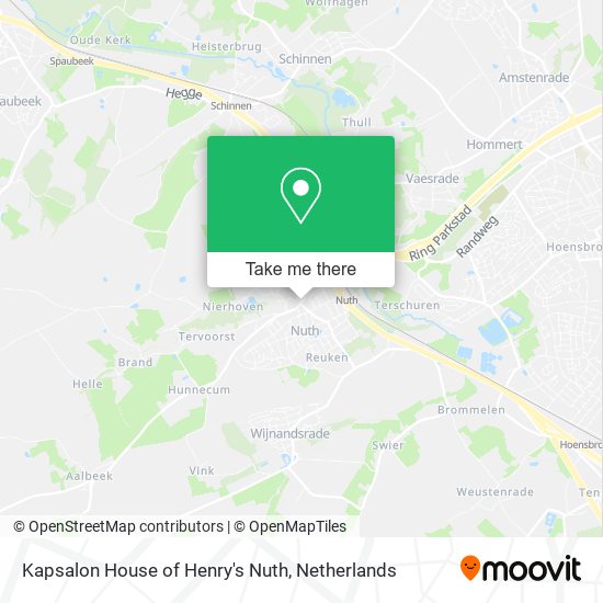 Kapsalon House of Henry's Nuth map