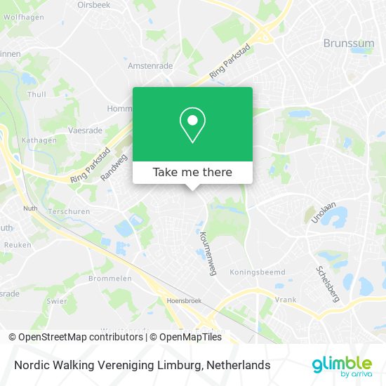 Nordic Walking Vereniging Limburg map
