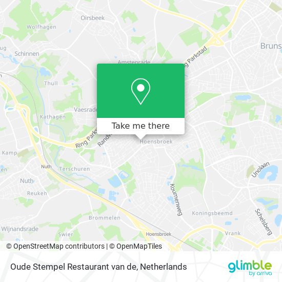 Oude Stempel Restaurant van de map