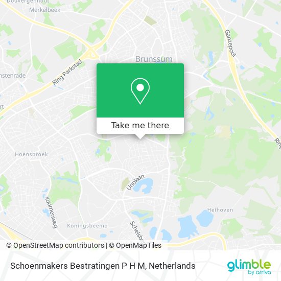 Schoenmakers Bestratingen P H M map