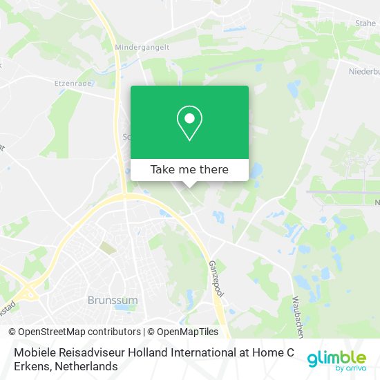 Mobiele Reisadviseur Holland International at Home C Erkens Karte