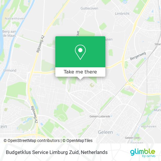 Budgetklus Service Limburg Zuid map