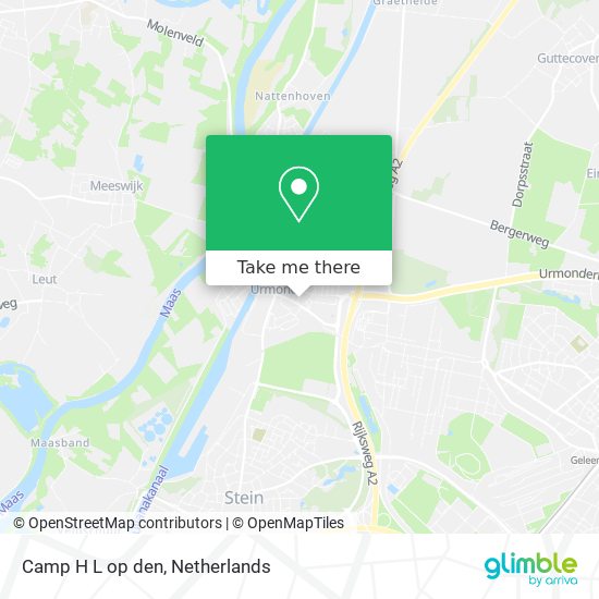 Camp H L op den Karte