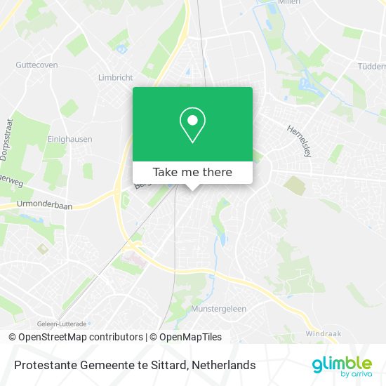 Protestante Gemeente te Sittard Karte