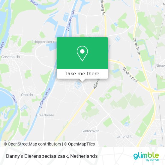 Danny's Dierenspeciaalzaak Karte