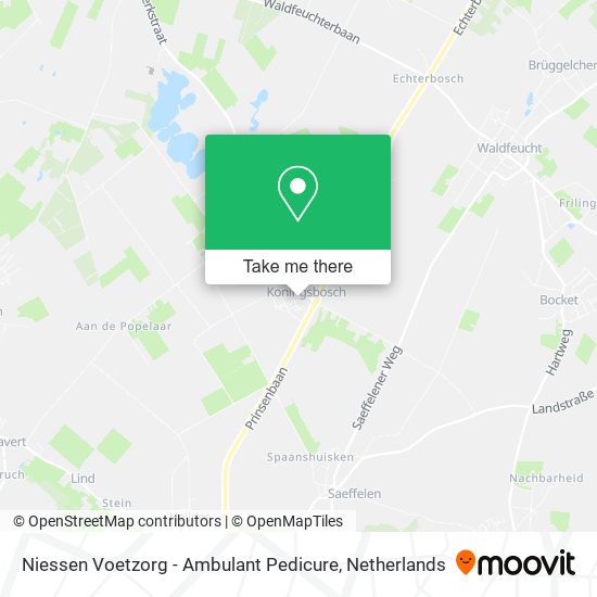 Niessen Voetzorg - Ambulant Pedicure map