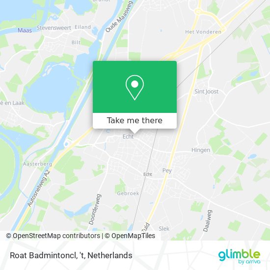 Roat Badmintoncl, 't map